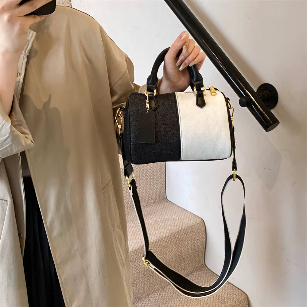 Patchwork Colorblock Denim Casual Street Cross Body Mini Handbags Mssza