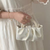 Pearl Handle Square Shoulder Small Messenger Dinner Clutch Purse Mssza