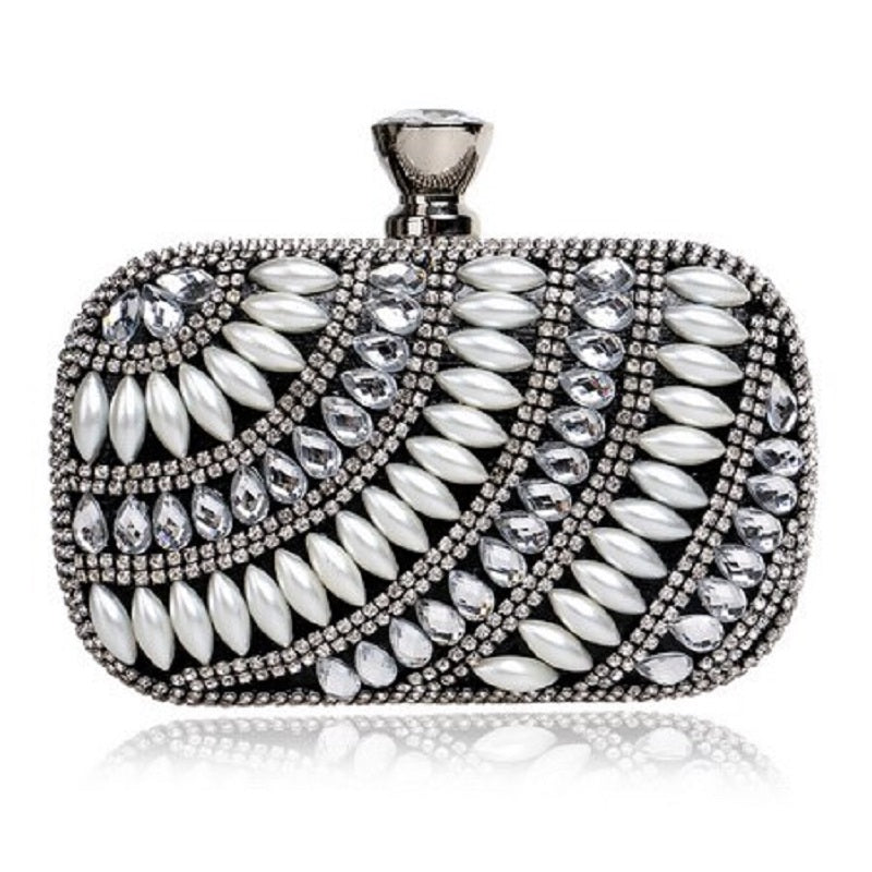 Pearl Imitation Acrylic Clutches Mssza