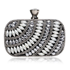Pearl Imitation Acrylic Clutches Mssza