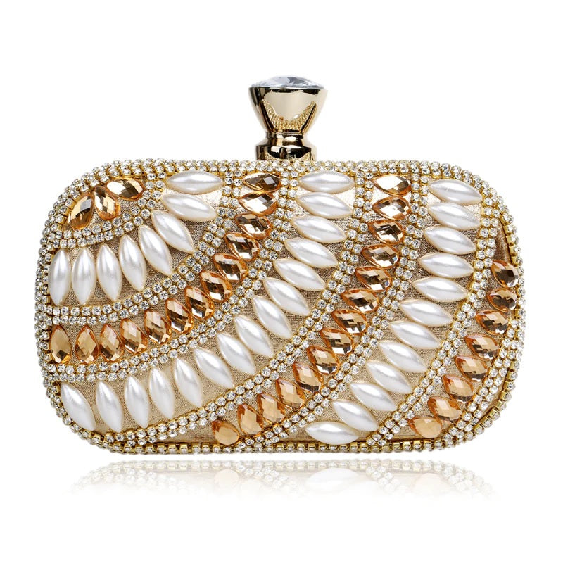Pearl Imitation Acrylic Clutches Mssza