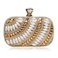 Pearl Imitation Acrylic Clutches Mssza