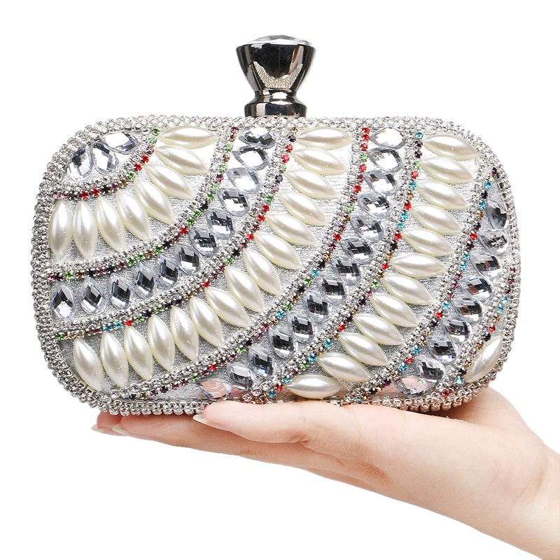 Pearl Imitation Acrylic Clutches Mssza