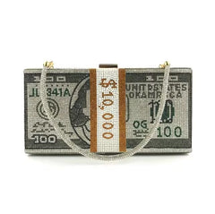 Pearl Minaudiere Creative Design Dollar Shopping Bag Printing Mssza
