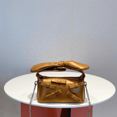 Pink Macaron Crossbody Handbags Bowknot Chain Pillow Bag Cute Box Shape Shopping Shoulder Bags Mssza