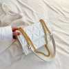 Plaid Designer Pu Leather Shoulder Chain Square Handbags Mssza