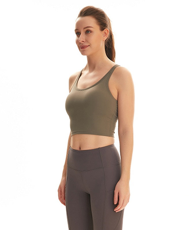 Plain Racerback yoga Fitness short blouses Mssza