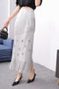 Pleats Half-Body Simple Solid Causal Series Elegant And Vintage Midi skirts Mssza