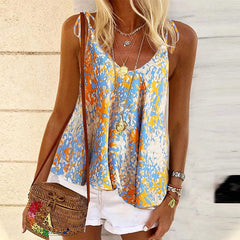 Plus Size Boho Backless Sleeveless Streetwear Strap Blouse Mssza