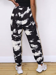 Polyester Wrap Waist Tie Dye Harem Trousers Mssza