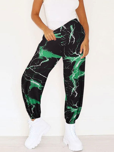 Polyester Wrap Waist Tie Dye Harem Trousers Mssza