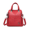 Preppy Style Multifunction Silt Pocket Travel School Leather Backpack Mssza