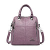 Preppy Style Multifunction Silt Pocket Travel School Leather Backpack Mssza