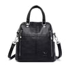 Preppy Style Multifunction Silt Pocket Travel School Leather Backpack Mssza