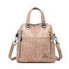 Preppy Style Multifunction Silt Pocket Travel School Leather Backpack Mssza