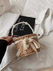 Pretty Pearl Rosette Handbags Mssza