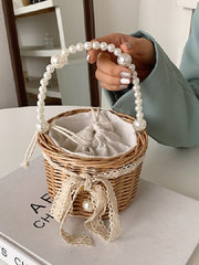 Pretty Pearl Rosette Handbags Mssza