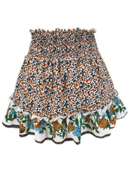 Printed Bottoms Casual Skirt For Women Mssza