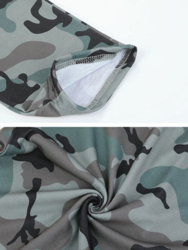 Printed High Elastic Waist Pants Mssza