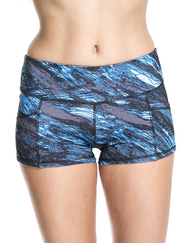 Printed High Waist Quick Drying Short Yoga Pants Mssza