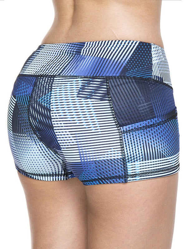 Printed High Waist Quick Drying Short Yoga Pants Mssza