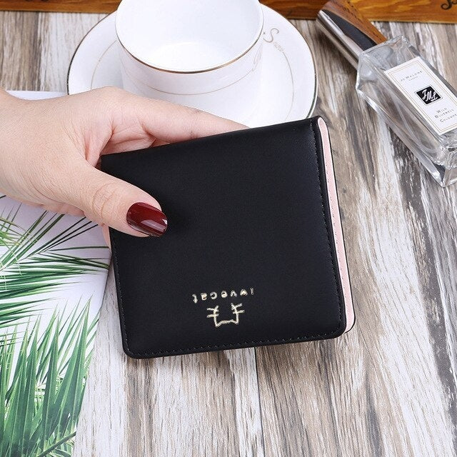 Printed Style Mini Tassel PU Purse Short Wallet Mssza