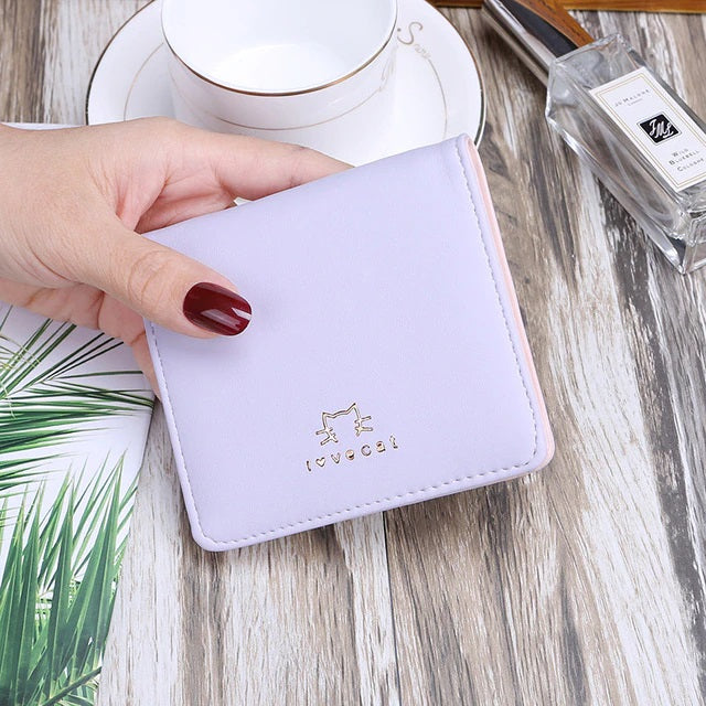 Printed Style Mini Tassel PU Purse Short Wallet Mssza