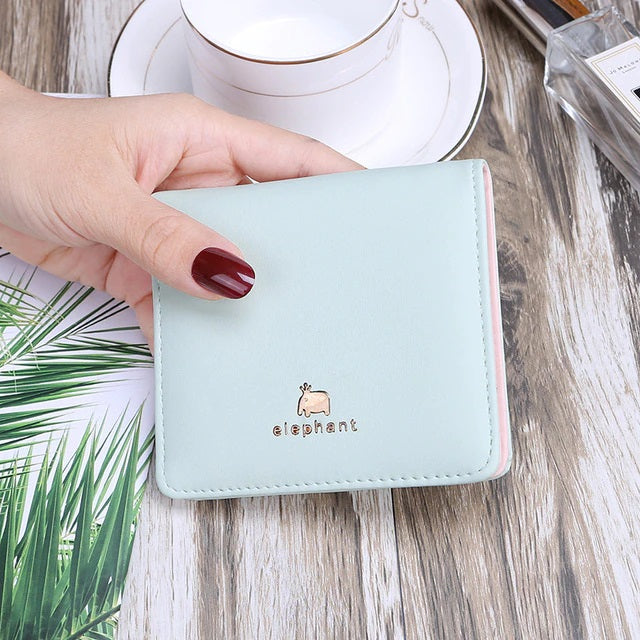 Printed Style Mini Tassel PU Purse Short Wallet Mssza
