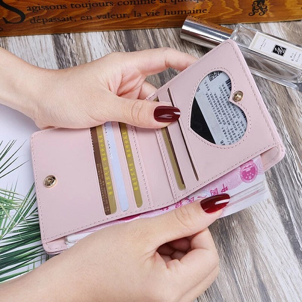 Printed Style Mini Tassel PU Purse Short Wallet Mssza
