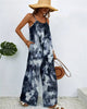 Printing Color Gradient Sleeveless Beach Style Pockets Jumpsuit Mssza