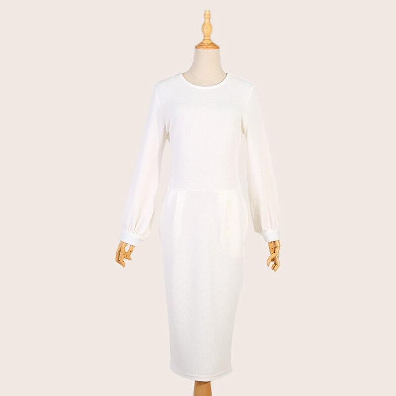 Puffl slseeve o neck mide dress Mssaz Desses