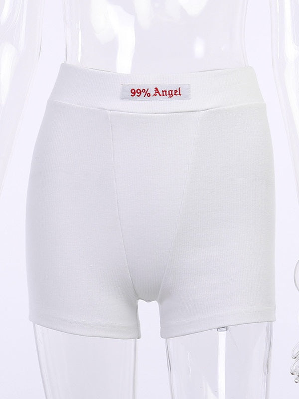 Pure Color High Waist Short Yoga Pants Mssza