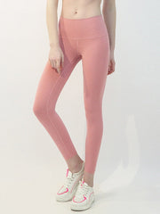 Pure Color High Waist Skinny Running Yoga Pants Mssza