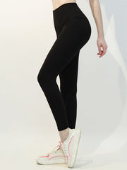 Pure Color High Waist Skinny Running Yoga Pants Mssza