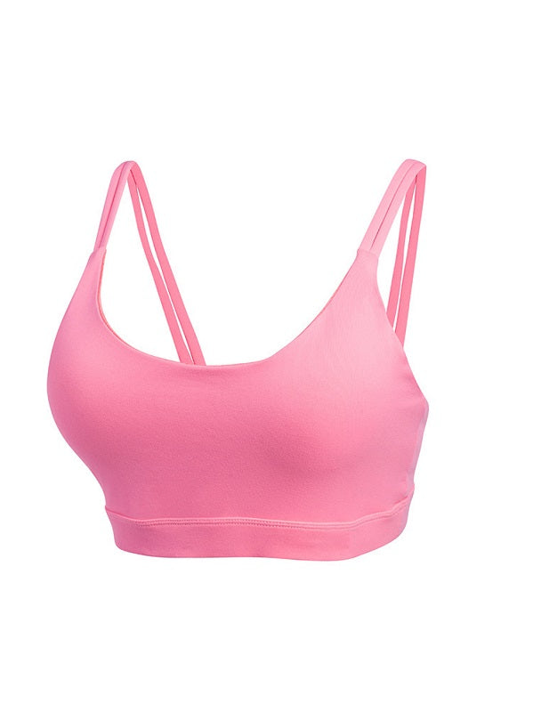 Pure Color Twist Cropped Yoga Tanks Mssza