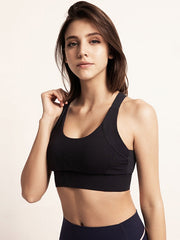 Pure Color U neck Cropped Yoga Tanks Mssza