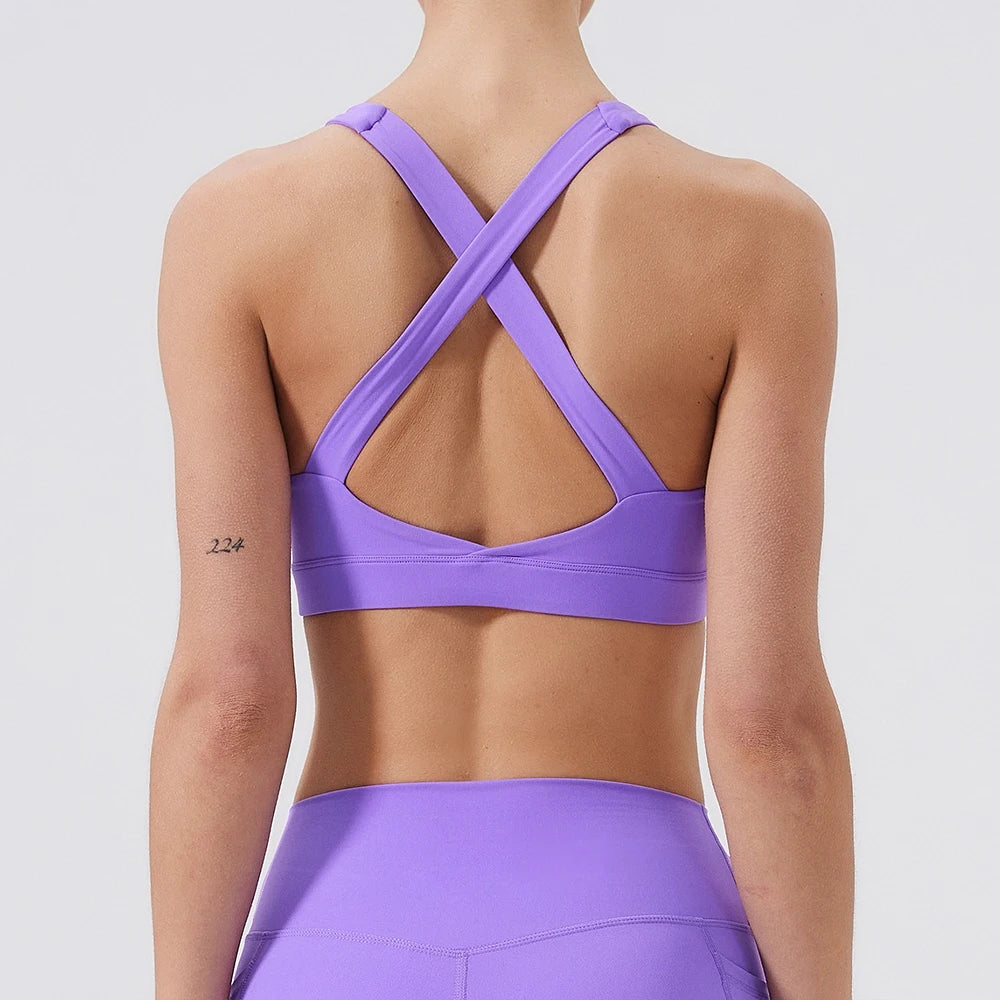 Push Up Fitness Yoga Underwear Breathable Running Vest Bralette Gym Wear Sports Bra Top Mssza
