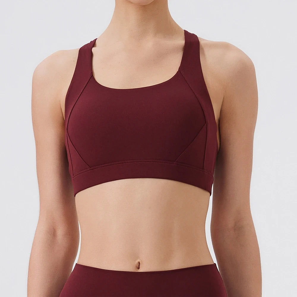 Push Up Fitness Yoga Underwear Breathable Running Vest Bralette Gym Wear Sports Bra Top Mssza
