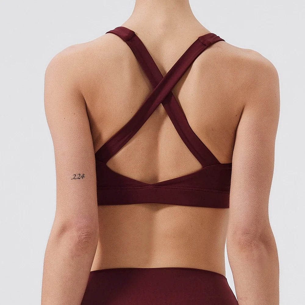 Push Up Fitness Yoga Underwear Breathable Running Vest Bralette Gym Wear Sports Bra Top Mssza