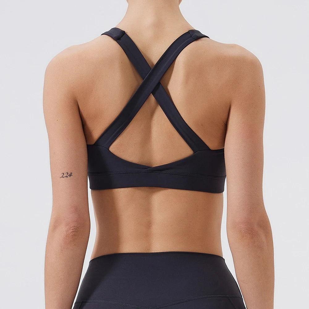 Push Up Fitness Yoga Underwear Breathable Running Vest Bralette Gym Wear Sports Bra Top Mssza
