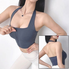 Push Up Yoga Crop Top Bras Solid Athletic Vest Gym Sportswear Mssza