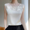 Rayon Lace Camisole Wear Loose Satin Sleeveless Tank Tops Mssza