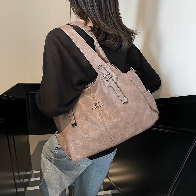 Retro Color High Quality Soft Leather Cross-body Travel Handbag Mssza