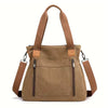 Retro Commuter Campus Canvas Bulk Capacity Casual Practicality Shoulder Bag Mssza