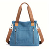 Retro Commuter Campus Canvas Bulk Capacity Casual Practicality Shoulder Bag Mssza