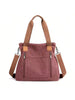 Retro Commuter Campus Canvas Bulk Capacity Casual Practicality Shoulder Bag Mssza