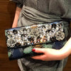Retro Crocodile Pattern Banquet Envelope Floral Diamond Crossbody Clutch Bag Mssza