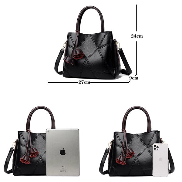 Retro Elegant Crossbody PU Leather Handbag Mssza