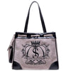 Retro Flower Letter Print Crown Embroidered Large Capacity Tote Vintage Handbag Mssza