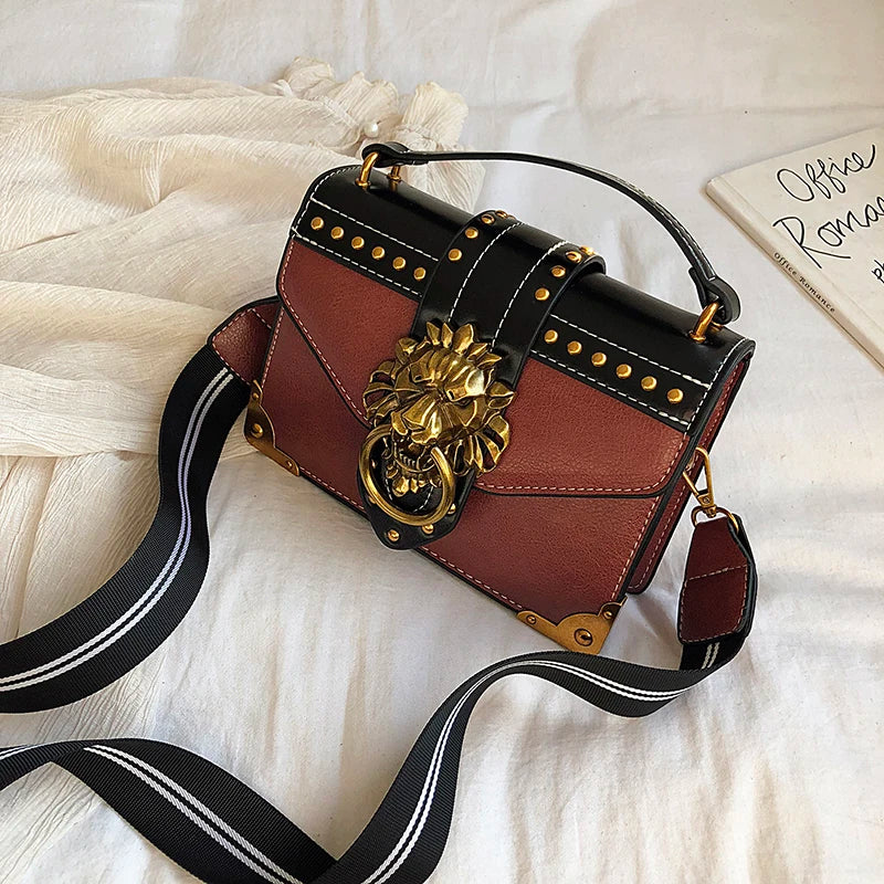 Retro Geometric Single Shoulder Crossbody Small Square Bag Mssza